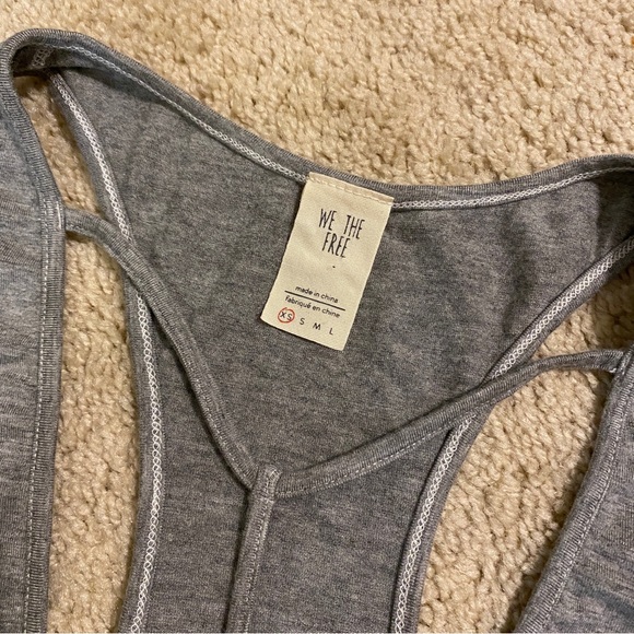 NWT Free People We The Free Amelia Tank Top Heather Gray XS - Picture 6 of 6